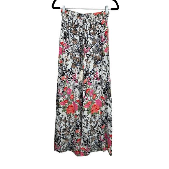 Filtre Women's Floral Wide Leg Palazzo Drawstring Pants size Small - Picture 2 of 5